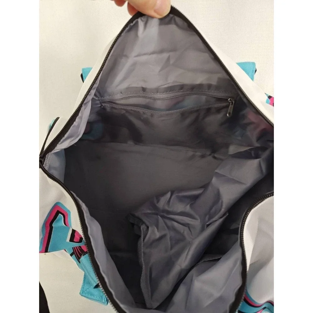 Bang Energy Drink‎ Promo Duffle Bag White Blue Pink Graphic Sporty Travel RARE!